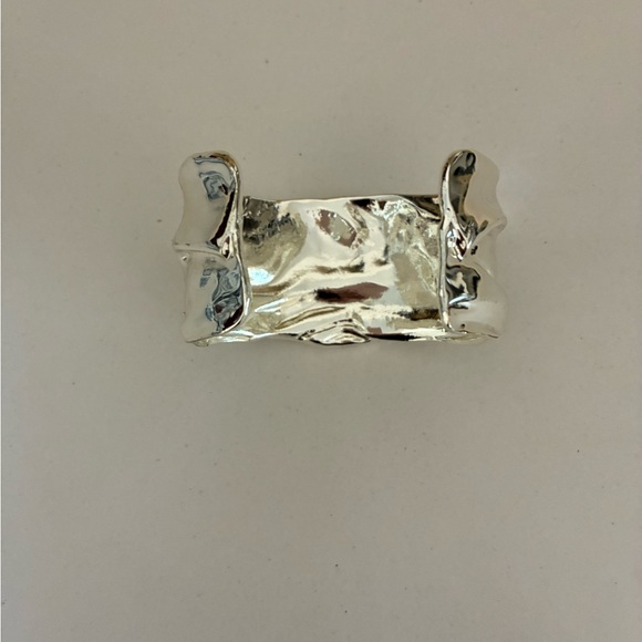 Silver Textured Cuff - Picture 2 of 3